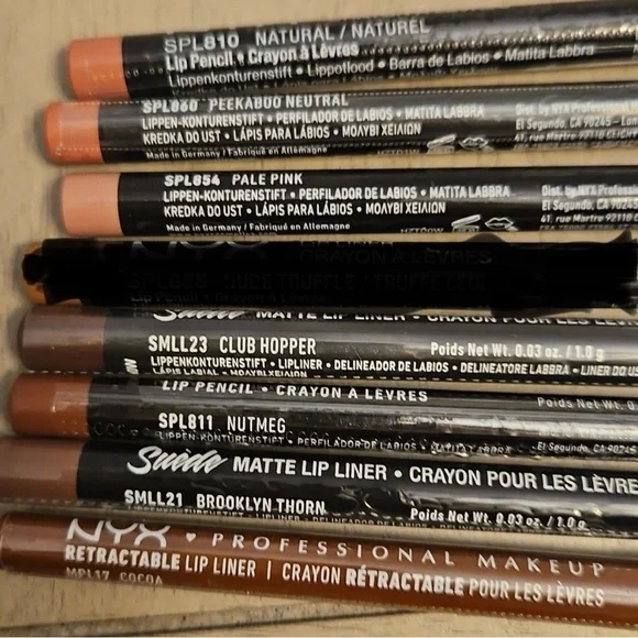 NYX GERMANY Made Lip Liner Pencils OG Bundle of 7 Nude / Neutral / Brown - Picture 4 of 7